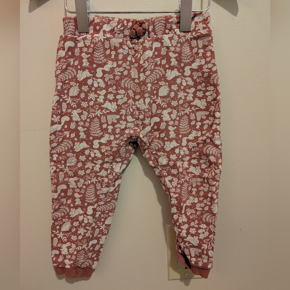 Kids Floral Joggers in Pink and White